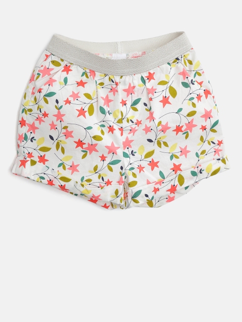 

GAP Baby Girls Print Metallic Pull-On Shorts, White