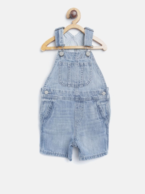 

GAP Boy Jersey-Lined Overalls, Blue