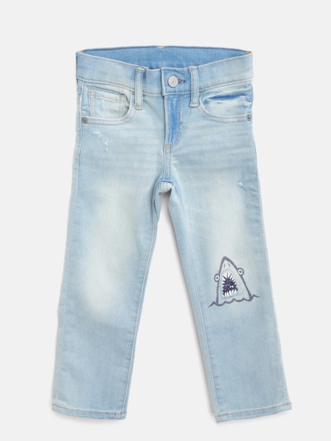 

GAP Boy Shark Cozy Slim Jeans, Blue