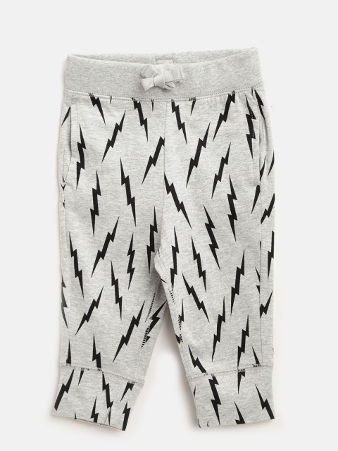 

GAP Boy Print Pull-On Joggers, Grey melange