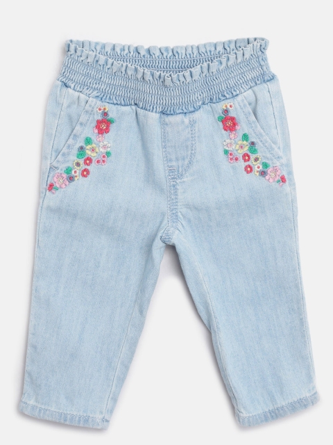 

GAP Baby Girl Pull-On Embroidered Jeans, Blue