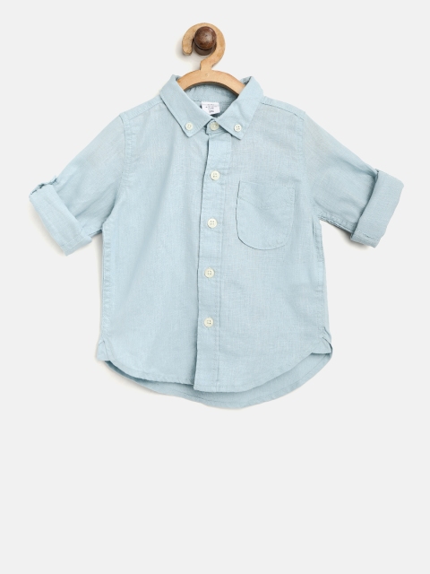 

GAP Boy Plaid Long Sleeve Shirt, Blue