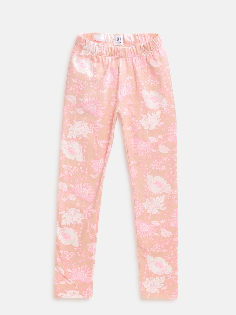 

GAP Girls Print Leggings in Stretch Jersey, Peach