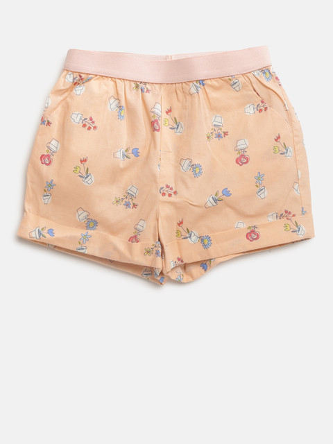 

GAP Baby Girl Printed Pull-On Shorts, Peach