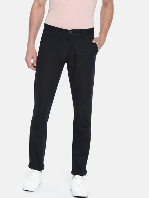 

Peter England Casuals Men Black Slim Fit Solid Chinos