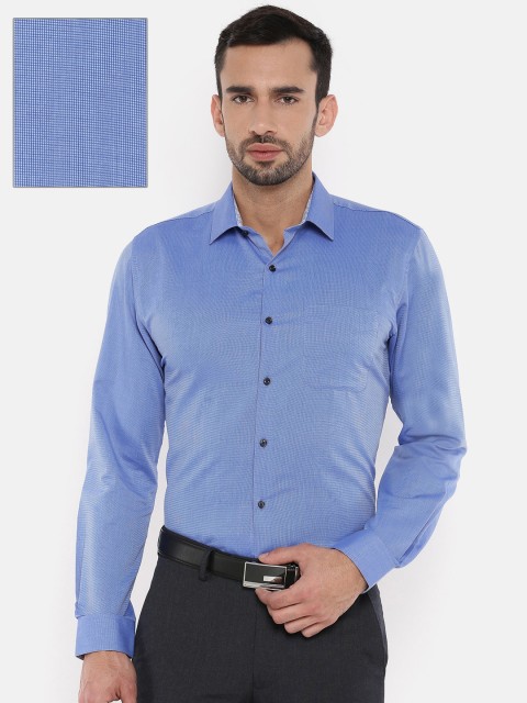 

Peter England Men Blue Slim Fit Solid Formal Shirt