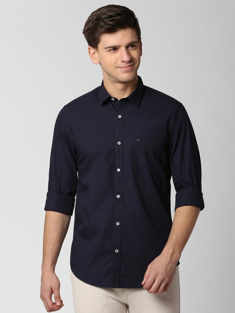 

Peter England Casuals Men Navy Blue Slim Fit Solid Casual Shirt