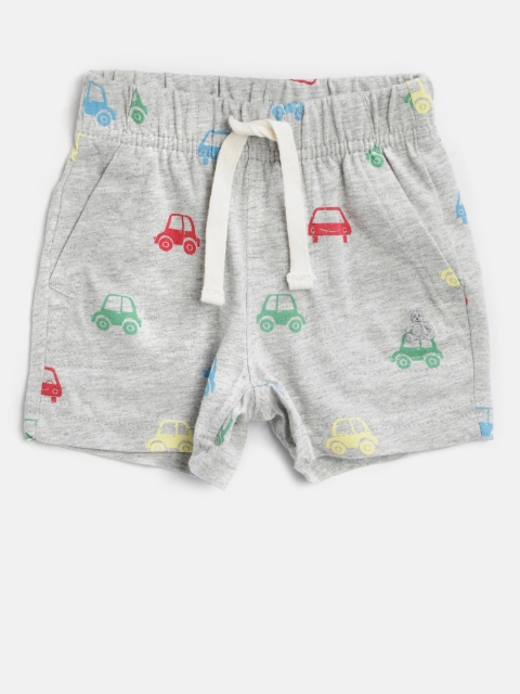 

GAP Baby Boy's Print Pull-On Shorts, Grey melange