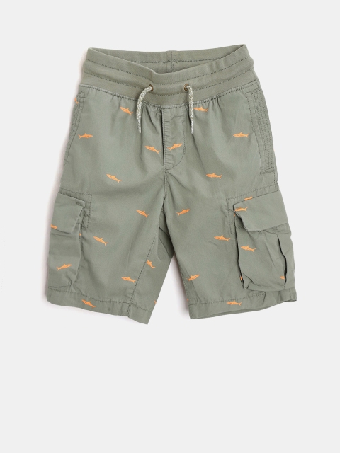 

GAP Boys' Print Cargo Shorts, Olive
