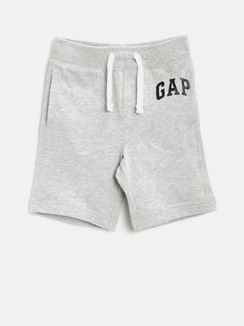 

GAP Baby Boy Logo Graphic Shorts, Grey melange