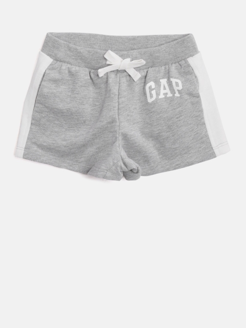 

GAP Girls Logo Shorts in French Terry, Grey melange