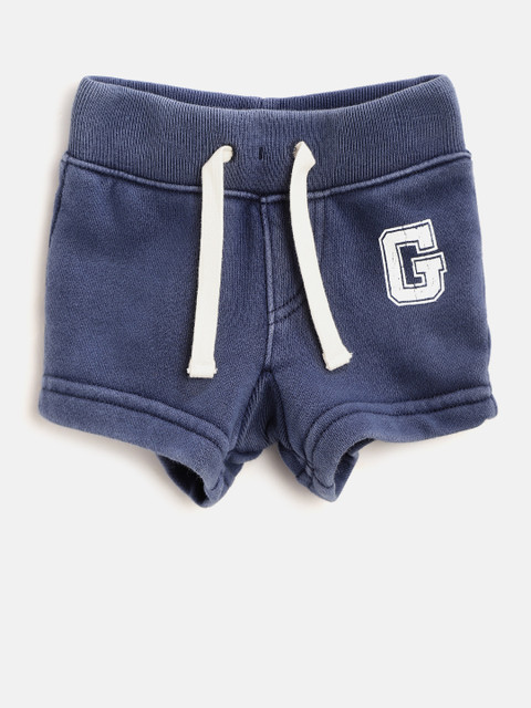 

GAP Baby Boy's Logo Pull-On Shorts, Navy blue