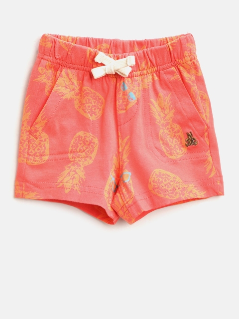 

GAP Baby Boy Print Pull-On Shorts, Coral