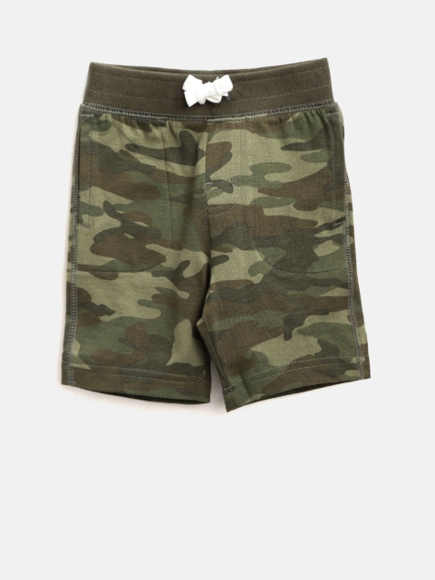 

GAP Boy Print Pull-On Shorts In Stretch Jersey, Olive