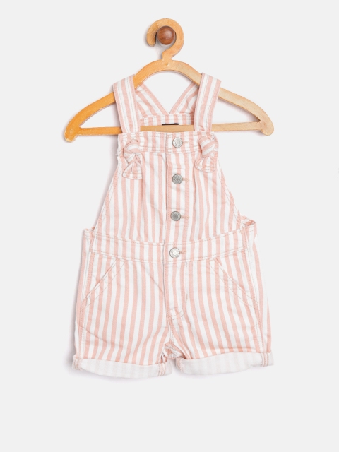 

GAP Baby Girls Short Overalls, Peach
