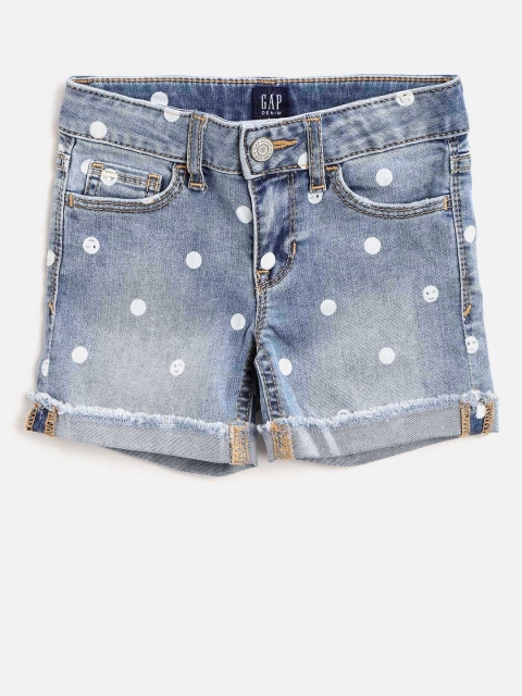 

GAP Girls' Blue Polka Dot Print Shorts