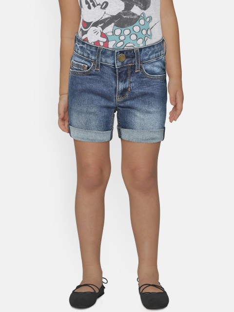 

GAP Girls Superdenim Midi Shorts with Fantastiflex, Blue