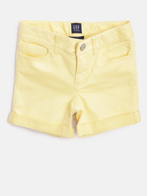 

GAP Girls Superdenim Midi Shorts with Fantastiflex, Yellow