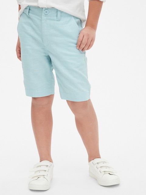 

GAP Boys Everyday Shorts in Linen-Cotton, Blue
