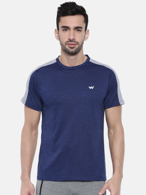 

Wildcraft Men Navy Solid Round Neck T-shirt, Navy blue