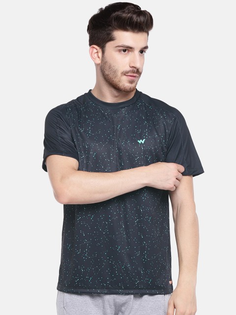 

Wildcraft Men Black Printed Round Neck Poly Celestial T-shirt
