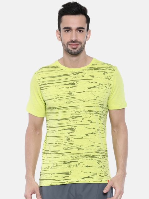 

Wildcraft Men Lime Green Printed Round Neck T-shirt