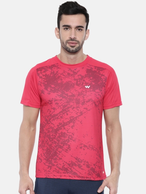 

Wildcraft Men Red Printed Round Neck Running T-shirt
