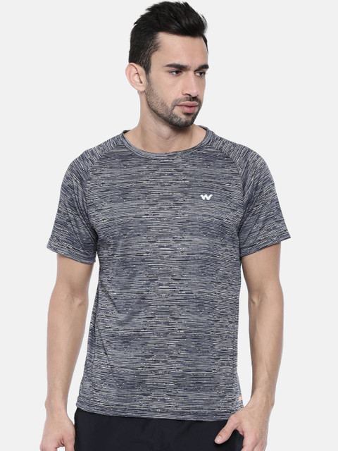 

Wildcraft Men Black Printed Round Neck Active Rain Cre T-shirt
