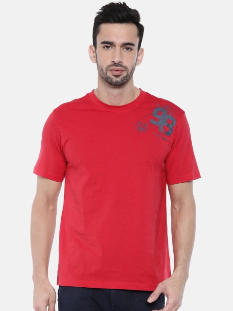 

Wildcraft Men Red Solid Round Neck T-shirt
