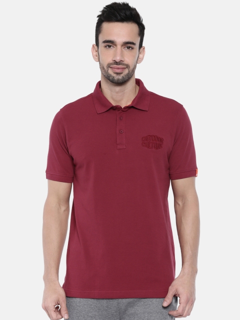 

Wildcraft Men Maroon Solid Outdoor Culture Polo Collar T-shirt