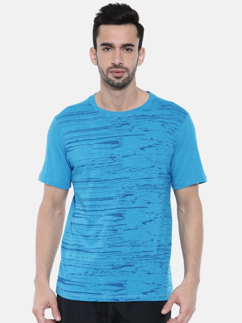 

Wildcraft Men Blue Printed Round Neck T-shirt