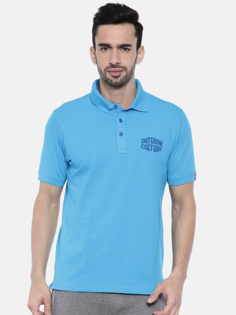 

Wildcraft Men Blue Outdoor Culture Solid Polo Collar T-shirt