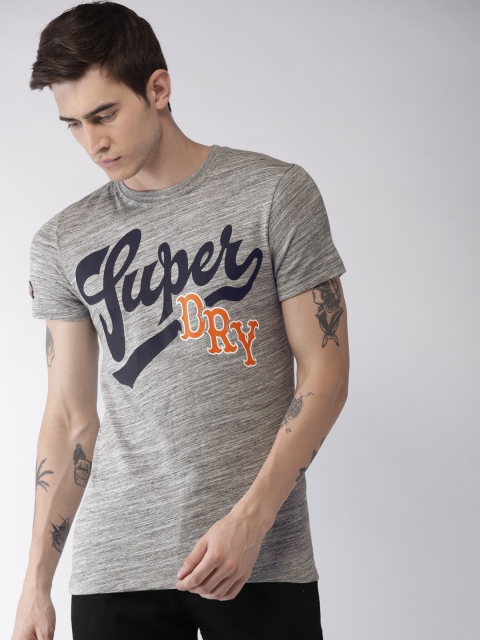 

Superdry Men Grey Printed Round Neck T-shirt