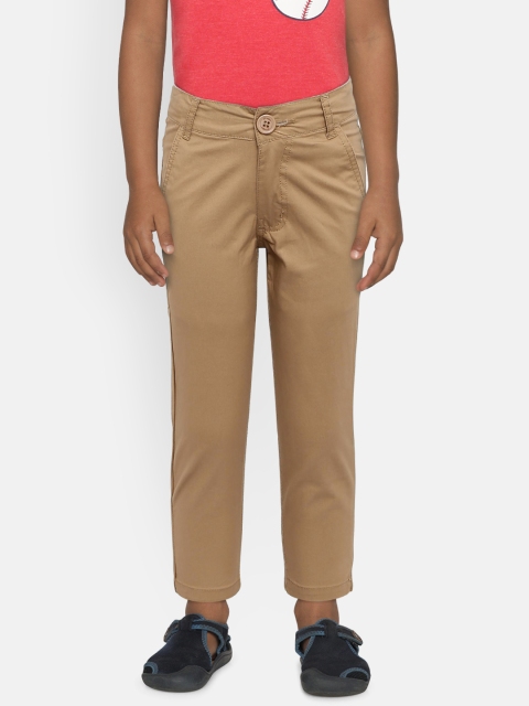 

612 league Boys Khaki Regular Fit Solid Chinos