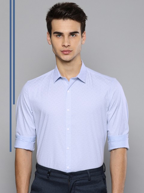 

Louis Philippe Ath.Work Men Blue Slim Fit Printed Smart Casual Shirt