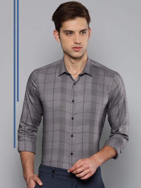 

Louis Philippe Ath.Work Men Grey Slim Fit Checked Smart Casual Shirt