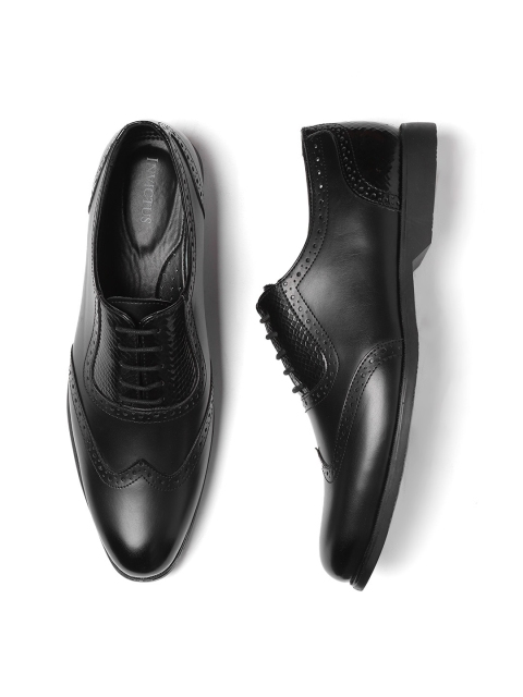 

INVICTUS Men Black Perforated Formal Brogues