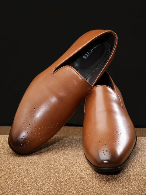 

INVICTUS Men Tan Brown Formal Slip-On Shoes