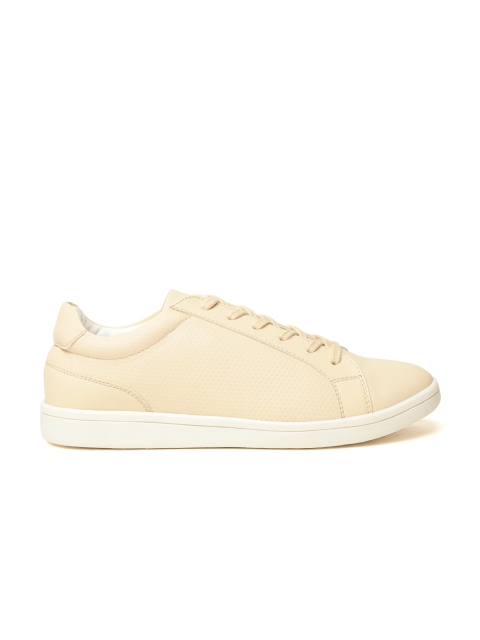 

ether Men Beige Perforated Sneakers