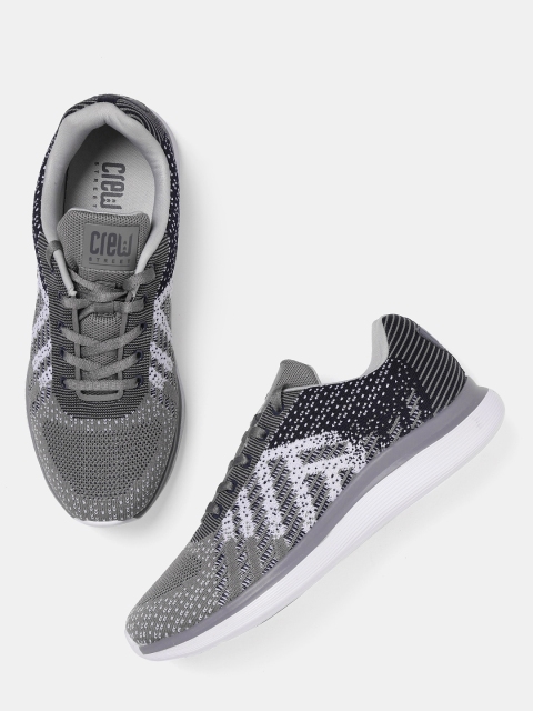 

Crew STREET Men Grey & Navy Running Shoes