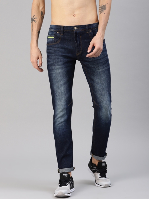 

HRX by Hrithik Roshan Men Blue Regular Fit Mid-Rise Clean Look Stretchable Jeans