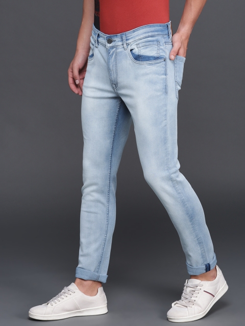 

WROGN Men Blue Skinny Fit Mid-Rise Clean Look Stretchable Jeans