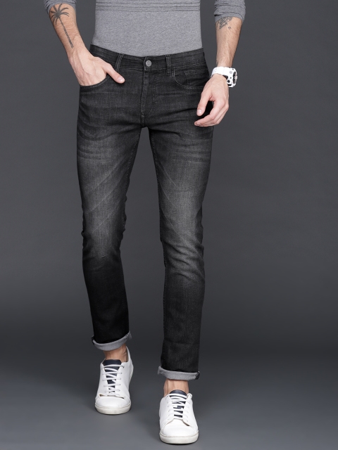 

WROGN Men Black Slim Fit Mid-Rise Clean Look Stretchable Jeans