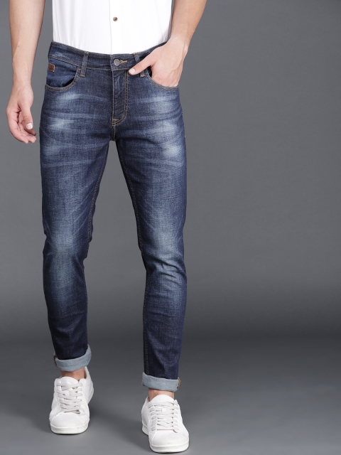 

WROGN Men Blue Slim Fit Mid-Rise Clean Look Jeans