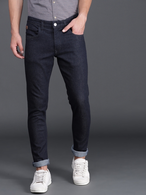 

WROGN Men Navy Blue Slim Fit Mid-Rise Clean Look Stretchable Jeans