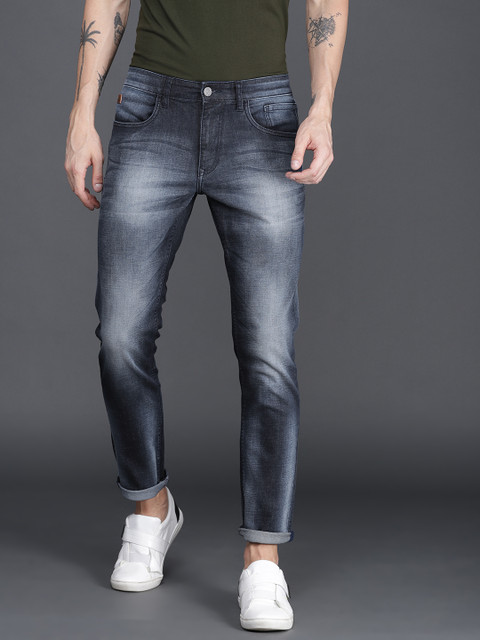 

WROGN Men Blue Slim Fit Mid-Rise Clean Look Stretchable Jeans