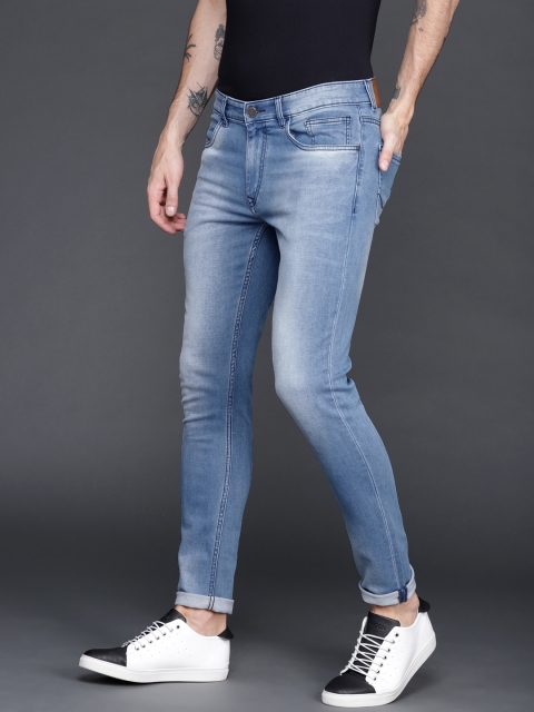 

WROGN Men Blue Skinny Fit Mid-Rise Clean Look Stretchable Jeans