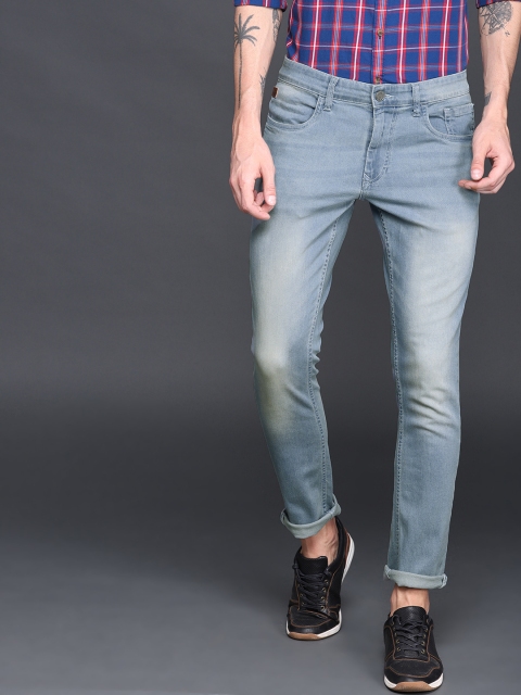 

WROGN Men Blue Slim Fit Mid-Rise Clean Look Stretchable Jeans