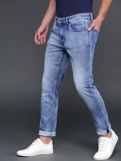 

WROGN Men Blue Slim Fit Mid-Rise Clean Look Stretchable Jeans