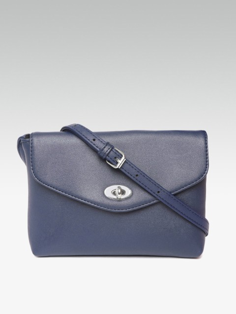 

DOROTHY PERKINS Navy Blue Solid Sling Bag